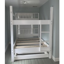 White queen bunk bed