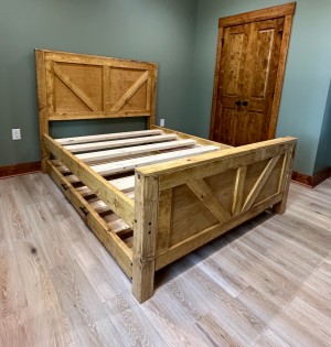 Mountain Farmhouse Bed with optional Trundle