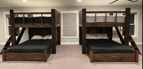Custom bunk beds are a great way to increase sleeping capacity and assist you with your vacation home profitability